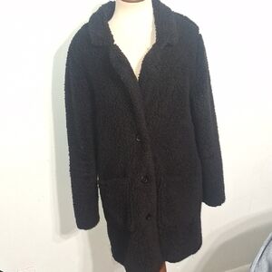 Fashion Nova- Black Teddy Jacket- W Sz Medium